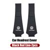 Leather Car Headrest Anti Dirty Protective Cover For VW Tiguan CC Jetta Polo Golf Passat Scirocco T-ROC TouaregNO4