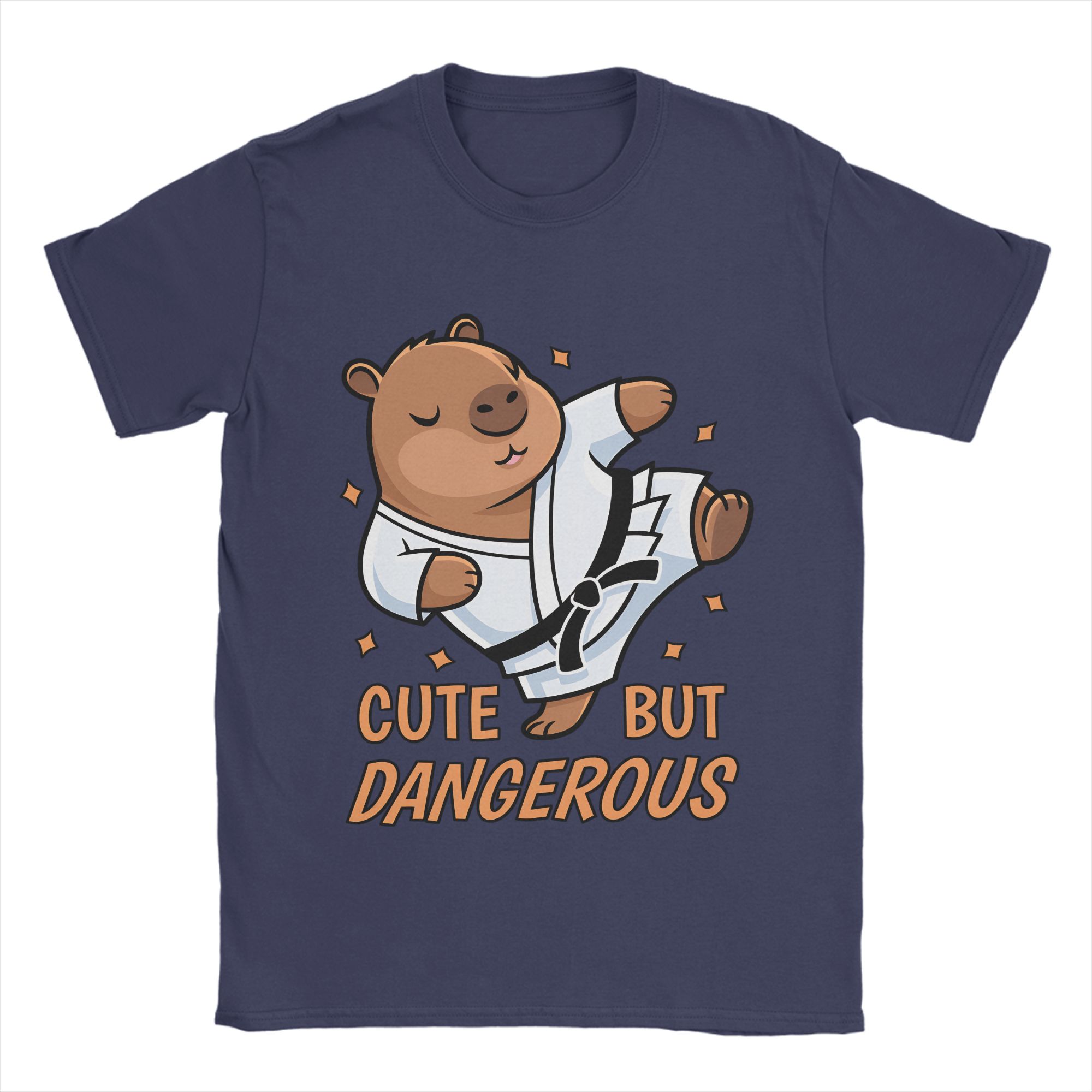 

Capybara Cute But Dangerous 100 Cotton TShirt For Man Aesthetic TShirts Round Neck Trending Tee Shirt Plus Size Cheap Tops 4XL