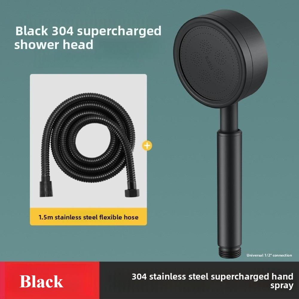 304 Stainless Steel Bathroom Handheld Shower Head High Pressure Water Saving Sprayer Nozzle Supercharged Rainfall Showerhead