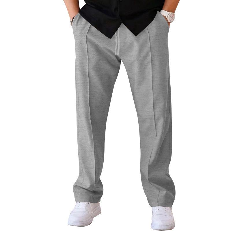2025 Men's Loose Straight-Leg Sports Casual Pants - Spring/Summer American Oversize Style