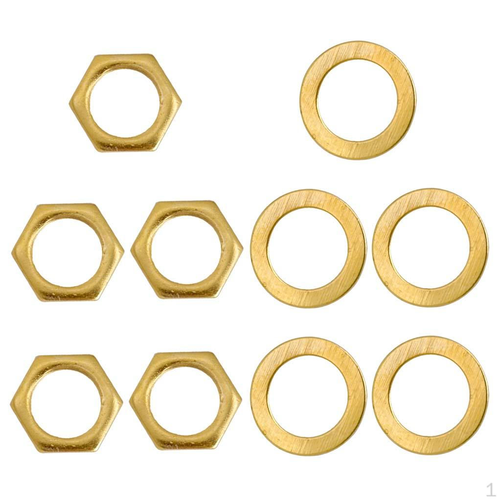 

5 шт./компл. железных торцевых гаек с шайбами ​​M9 для электрогитары чёрный