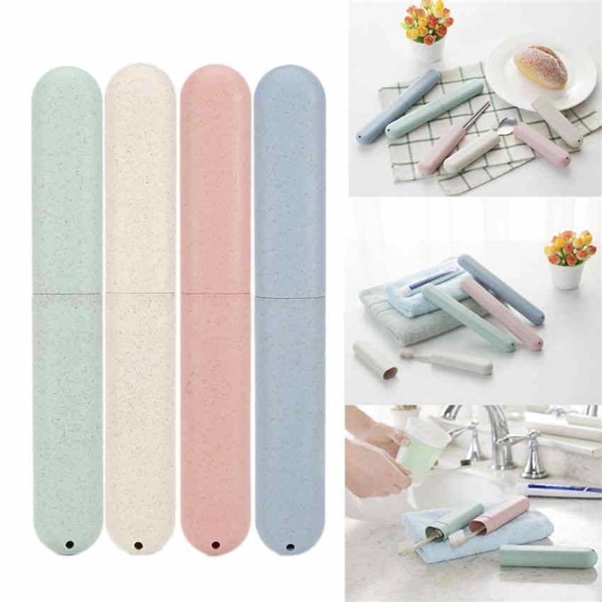 2PC Portable Travel Hiking Camping Toothbrush Holder Small Storage Box Protect Case Bathroom Accessory
