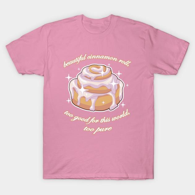 T-Shirt Damen Wunderschöner Zimtschnecken Harajuku Print Kawaii T-Shirt Sommer Kurzarm Damen T-Shirt Top Tee