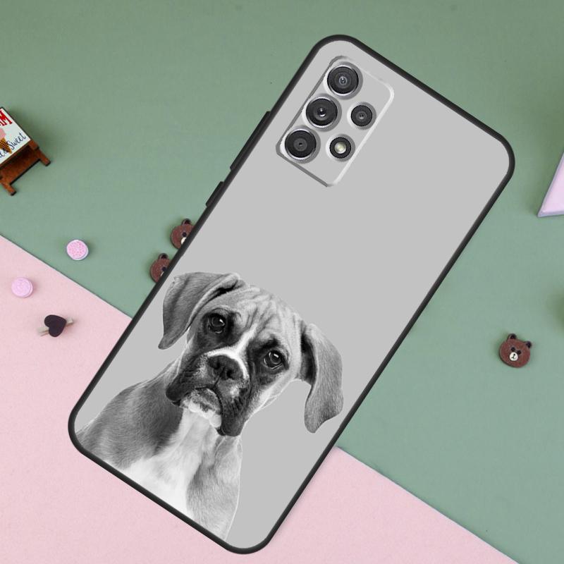 Boxer Dog Puppy For Samsung Galaxy A36 A56 A26 A16 A22 A32 A52 A54 A34 A55 A35 A15 A53 A33 A13 A05 A06 Case