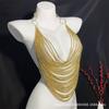 Multi-layer Gold Plated Chain Choker Necklace Retro Luxury Body Jewelry Stacking