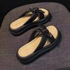 Summer New Non-slip Thick-bottomed Bow Slippers Women's Casual Soft Bottom One-word Sandals