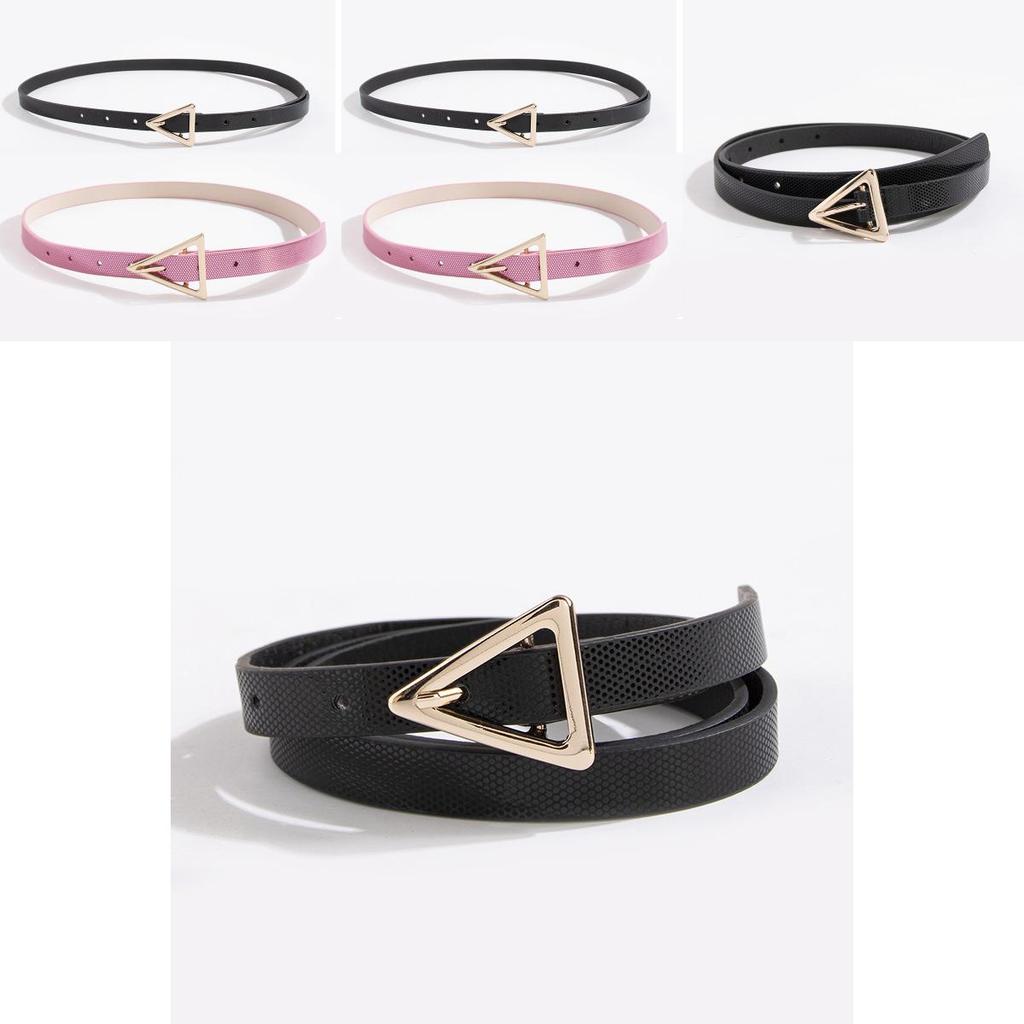 Y2k Ladies Triangular Buckle Laser Laser Dot Belt With Magnetic Closure For Trendy Looks