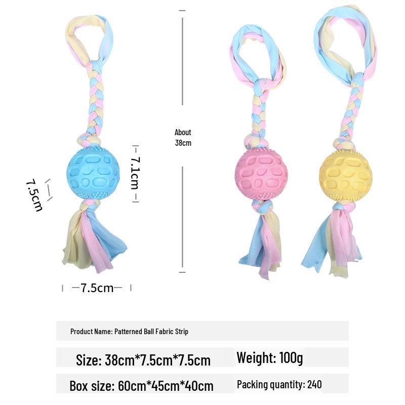 Durable Cotton Rope Knot Dog Toy - Bite-Resistant, Indestructible Molar Ball for Puppies