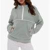 Fashionable Women's Hooded Sweatshirt Casual Pocket Top Loose Pullover