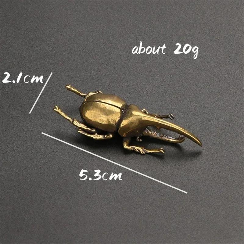 Mantis Kupferornamente Teehaustier Insekt Massiv Antikbronze Kunst Miniatur Heimdekoration Handwerk Figuren Schreibtischzubehör