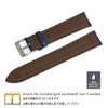 CASSIS MARSEILLE Calfskin Watch Strap with Waterproof Dark Includes Replacement U1018210064020M Backing, 20mm, Blue, Tool,