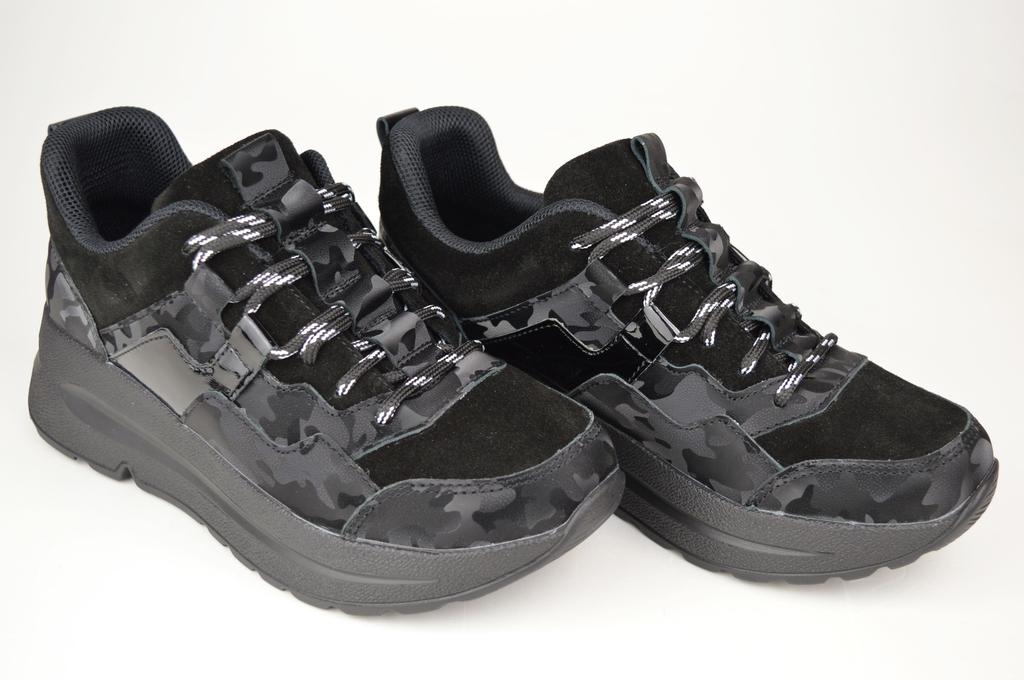 Kadın Spor Ayakkabı Kento 00715 37 Siyah deri süet