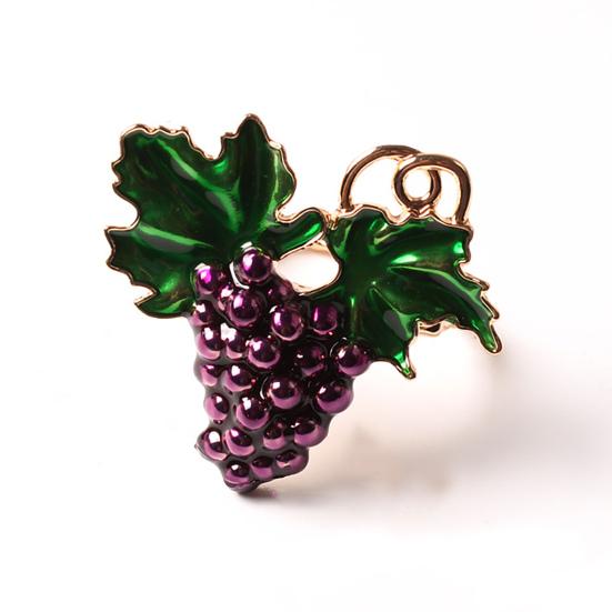 2Pcs Napkin Ring Refreshing Fine Workmanship Dining Table Supplies Summer Purple Grape Napkin Holder