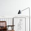 White Marble-textured Waistline Bedroom Living Room Entrance Hall Home Wall Decoration Stickers