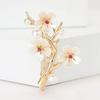 Japan And Korea Fresh Alloy Pearl Three Plum Blossom Brooch Temperament Simple Women'S Clothing Brooch Jewelry Pin