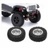 2Pcs RC Wheels Metal Remote Control Car Tires Replacement Parts for   SCX24 90081