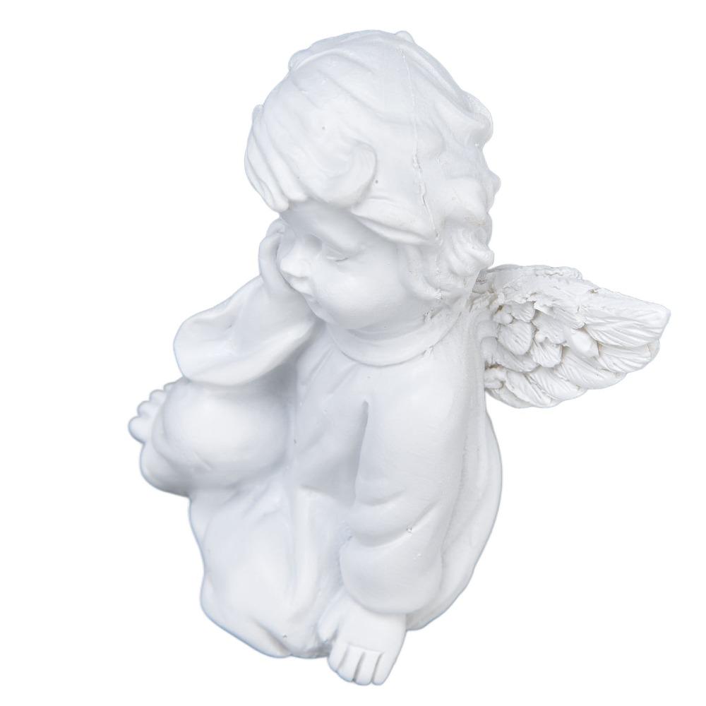 2.17x2.56x1.57in Cherub Figurine Resin European Style Ornament Table & Vanity Decor