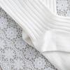 Monfoot Women S Wide Ribbed Long Neck SockS White