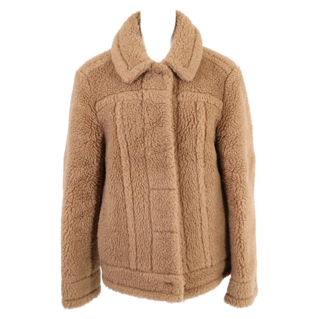 Max Mara Boa Teddy Bear Short Jacket Jacket 38 BrownUsed