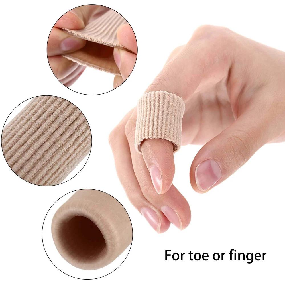 15cm Silicone Tube Toe Gel Protector Cover Finger&Toe's Fabric Gel Bandage Corns Blisters Pain Relief Soft Pads Insoles