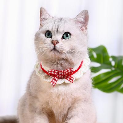 Haustier Sabberhandtuch Vier Jahreszeiten Niedlicher Gestrickter Haustierschal Hunde Lätzchen Katzen Schmuck Haustierbedarf Hunde Fliege Hunde Haaraccessoires Chien