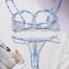 Lace Lingerie Suit Chest Support Bra Briefs Set T-back Perspective Lingerie  Valentine's Day