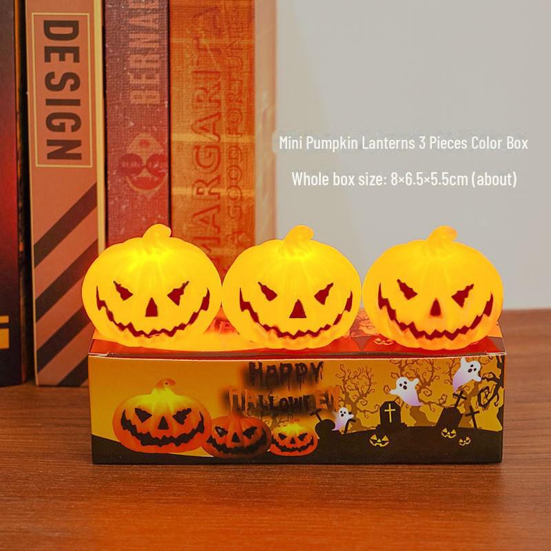 Halloween Portable LED Pumpkin Lantern Candle Lamp for Party Decoration