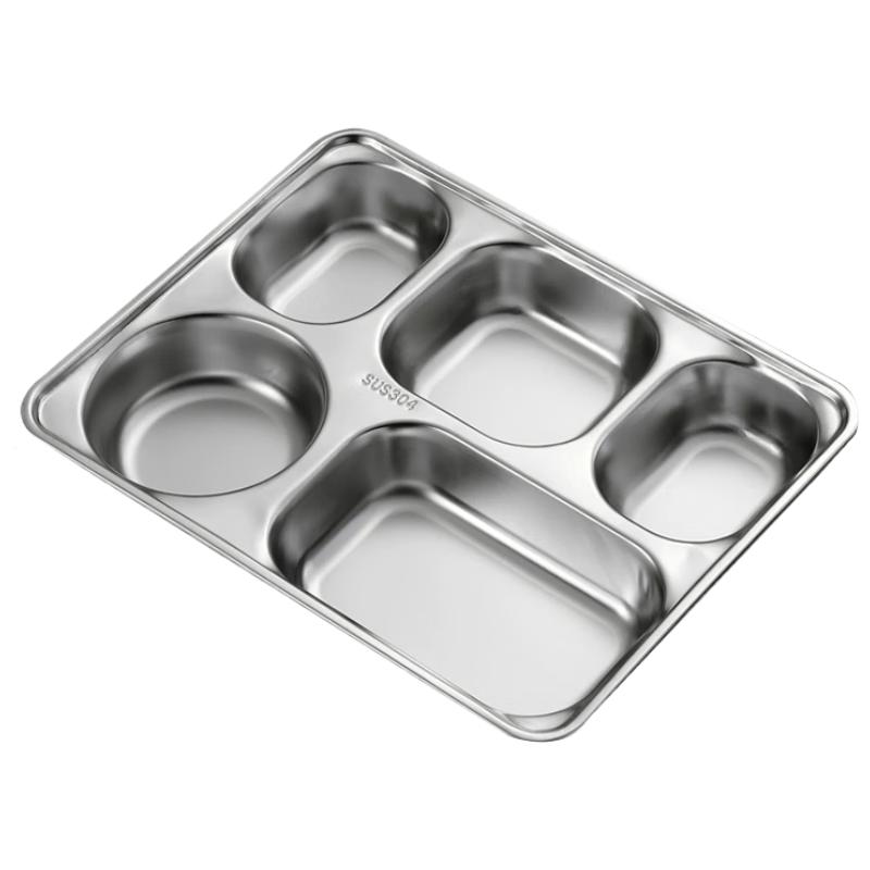 304 Stainless Steel Multi-Compartment Food Tray