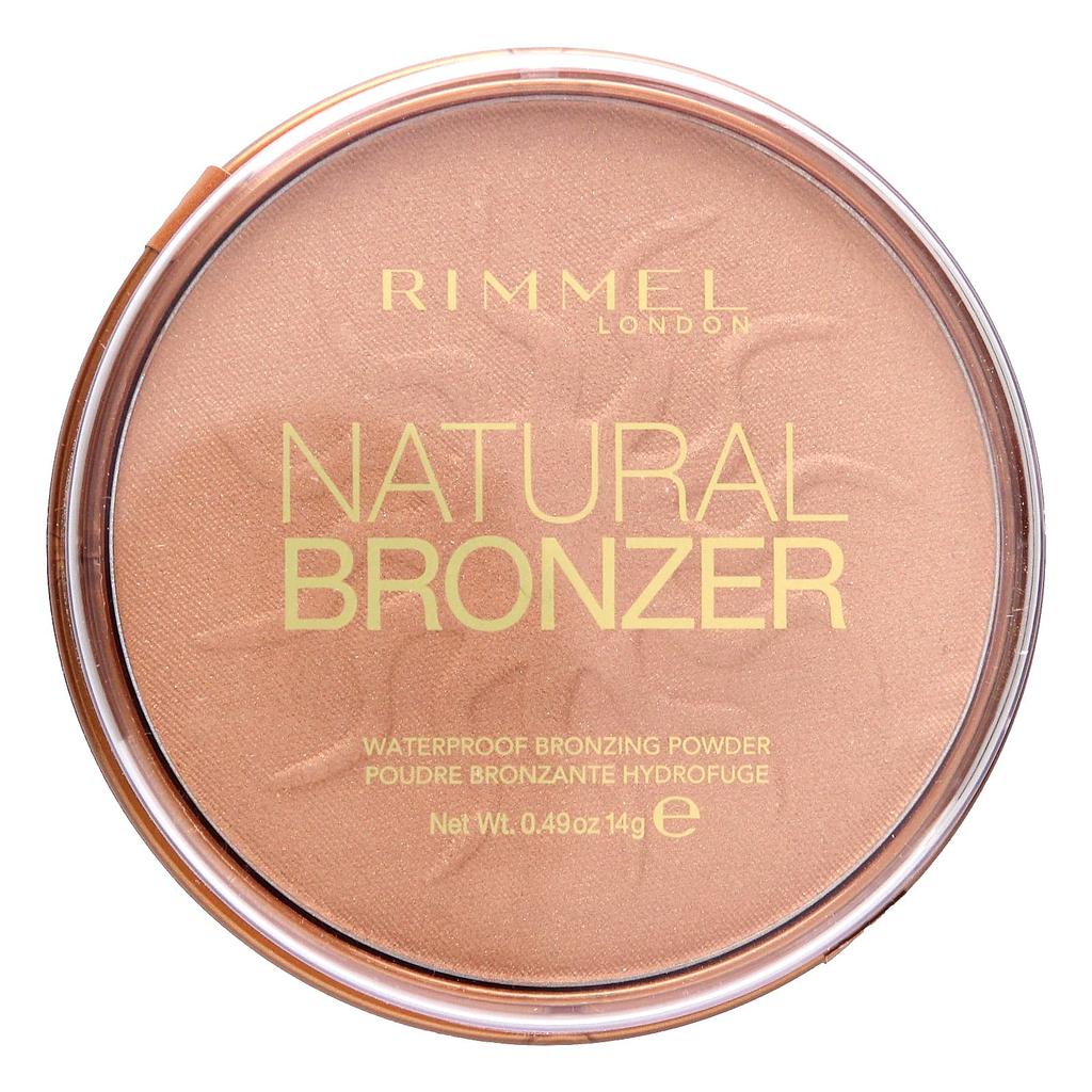 Rimmel London Natural Bronzer, Waterproof Bronzing Powder, 020 Sunshine, 0.49 Oz (14 G)