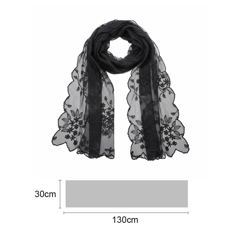 Lightweight Sunscreen Shawl Breathable Mesh Silk Scarf Elegant Lace Scarf Spring