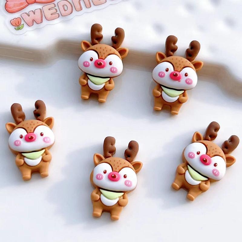 10 Stück Neue Niedliche Mini-Weihnachtsserie Flache Rückseite Harz-Cabochons Scrapbooking DIY Schmuck Handwerk Dekoration Zubehör