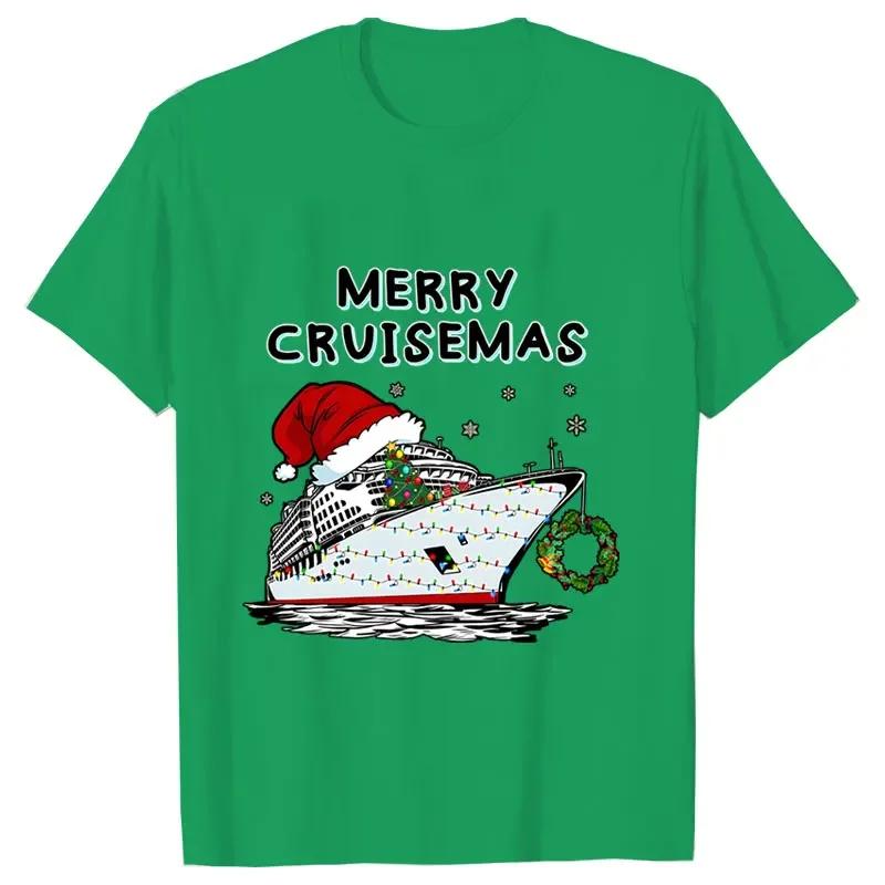 

Веселый круизный семейный круиз Рождество 2024 футболки для мужчин и женщин графические уличная одежда с коротким рукавом подарки футболка мужская одежда XXXXL зелёный