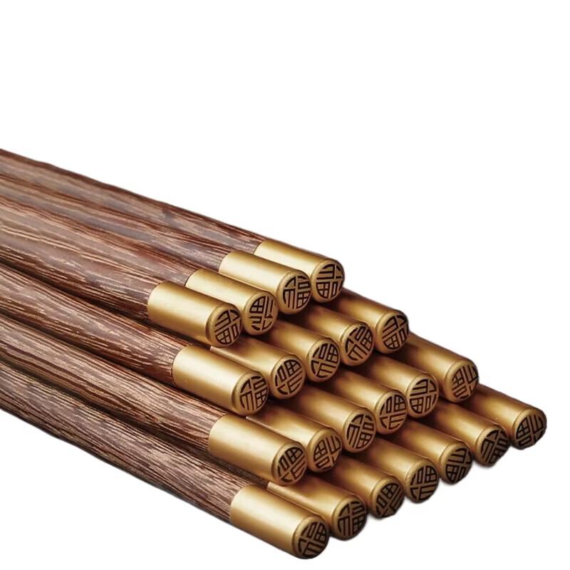 Shangheng Metal Round Blessing Chopsticks (10 Pairs)