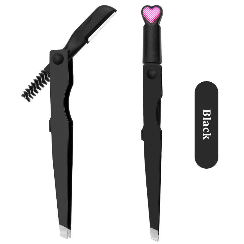 3-i-1 Ögonbrynstrimmer Säkerhetsblad Kvinnors ögonbryn Formningskniv Ögonbrynspincett Hårborttagning för finhår Kosmetiska verktyg