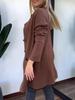 2024 Women's Fashion Woolen Coat: European & American Style, Long Sleeve, Turn-Down Collar, Pockets for Autumn & Winter