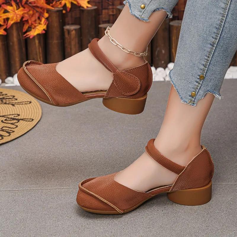 2025 Hot Sale Ladies Shoes Shallow Women's High Heels Round Toe Daily Best Seller New Plus Size Comfortable Heels Women