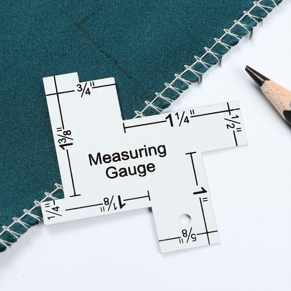 Metal DIY Craft Accessories Patchwork Quilting Measuring Gauge Template Sewing Ruler Tailor Ruler