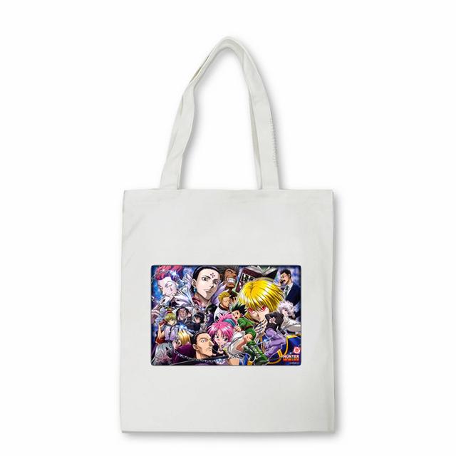 Anime giapponese Hunter x Hunter Shopping Bag Eco Manga Tote Harajuku Shopper Borsa da donna Borsa a tracolla in tela Killua Zoldyck Hisoka