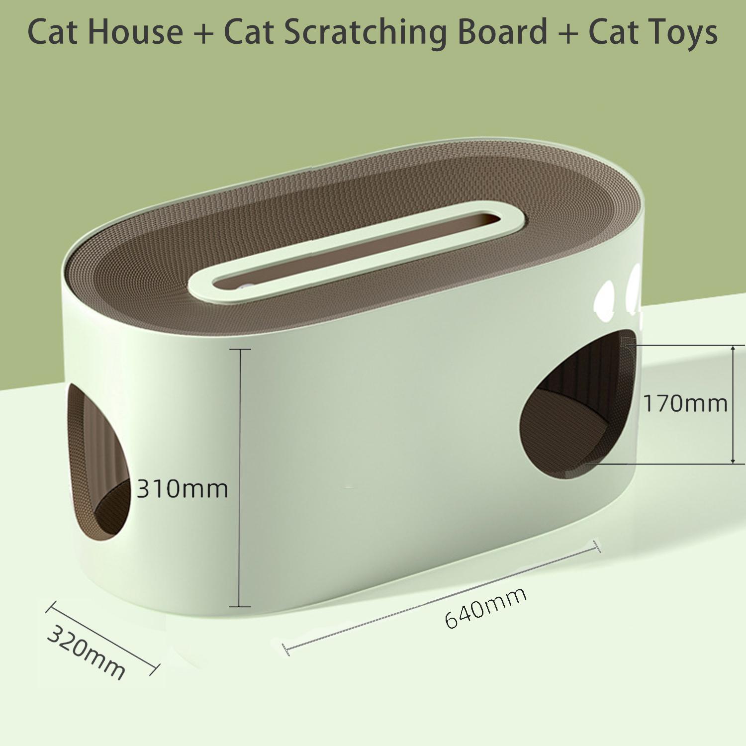 

Футбольный стадион Когтеточка для кошек Износостойкие гофрированные товары для кошек Кошачий туалет Когтеточка для кошек Игрушки для кошек 3 в 1 зелёный