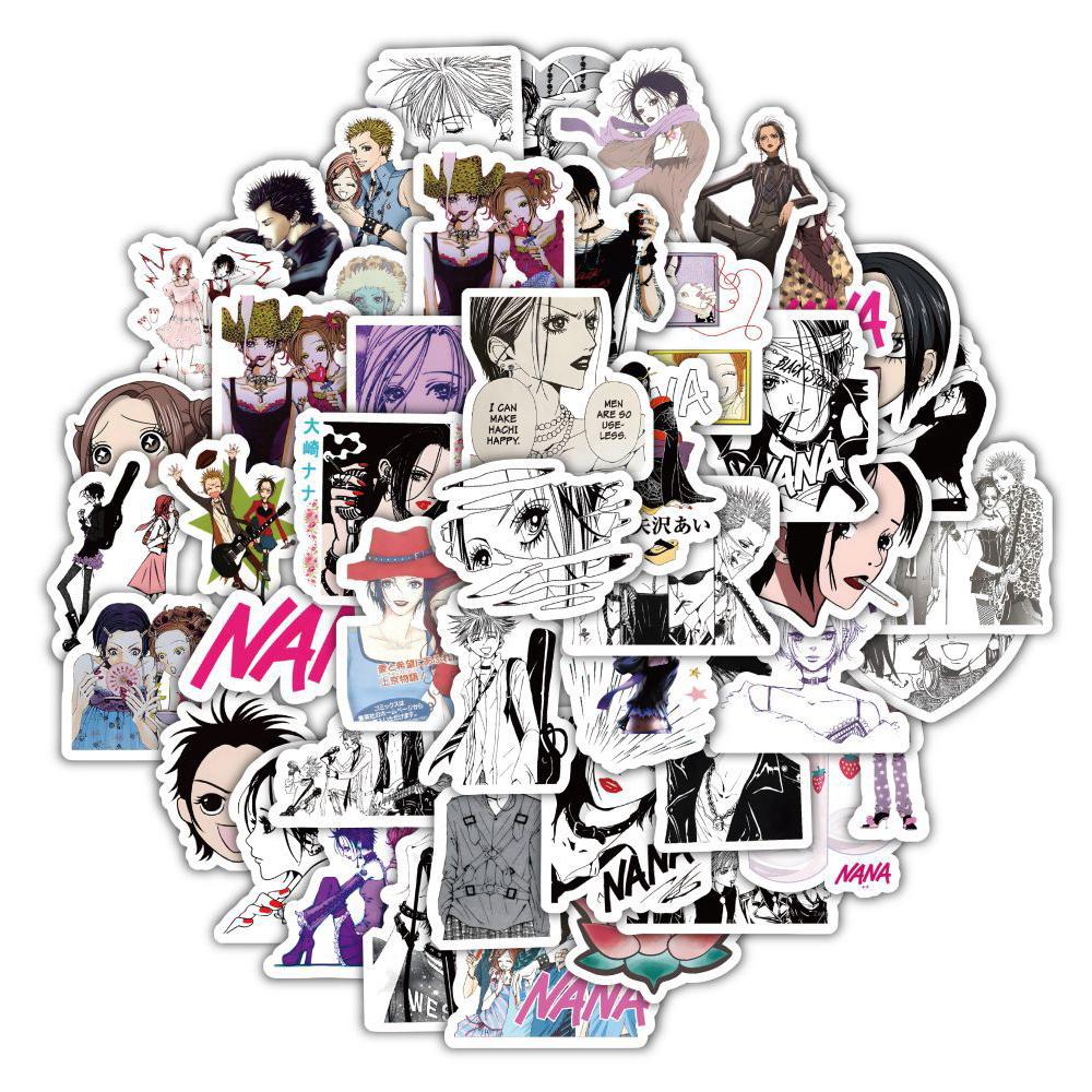 60PCS Anime NANA Stickers Cool Graffiti Decals Kid Toy Decoration Skateboard Laptop Motorcycle Phone Car Waterproof Sticker Gift