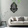 Iron Wall Art Black White Mandala Baroque Style Metal Decor for Indoor Outdoor Home