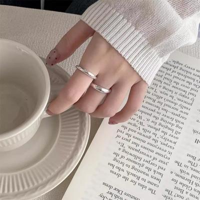 Minimalist C-shaped Glossy Ring Women's INS Niche Cold Wind Personality Light Luxury Geometric Party & Daily Finger Ring
