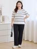 Plus Size Women's Casual Wide-Leg Pants for Pear-Shaped Body - Elastic Waist, Slimming, Autumn/Winter Versatile Trousers