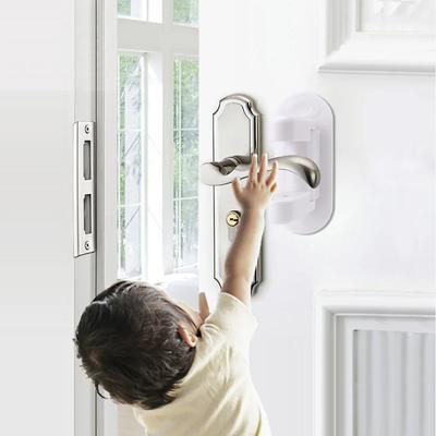 Door Lever Lock Universal Child Baby Safety Locks Handle Child Baby Punch-free Multifunction Hidden Button Buckle Safety Lock