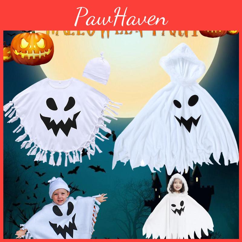 Soft And Comfortable Ghost Cloak Cape Halloween Cosplay Costume For Toddlers