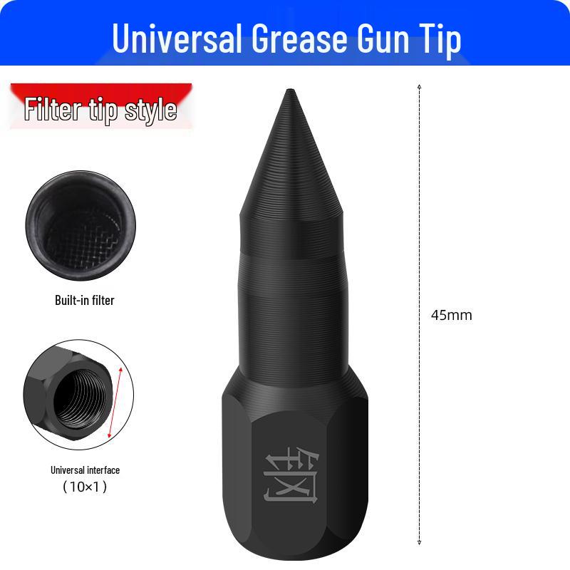 Excavator Oil Leak-Proof Grease Gun Tip: Flat & Sharp Mouth, Thickened Universal Tube, Pneumatic Soft/Hard Tube Accessories.