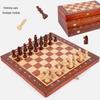 Wooden Magnetic Chess Set: Portable Folding Board Game for Kids & Adults, Perfect for Parent-Child Interaction