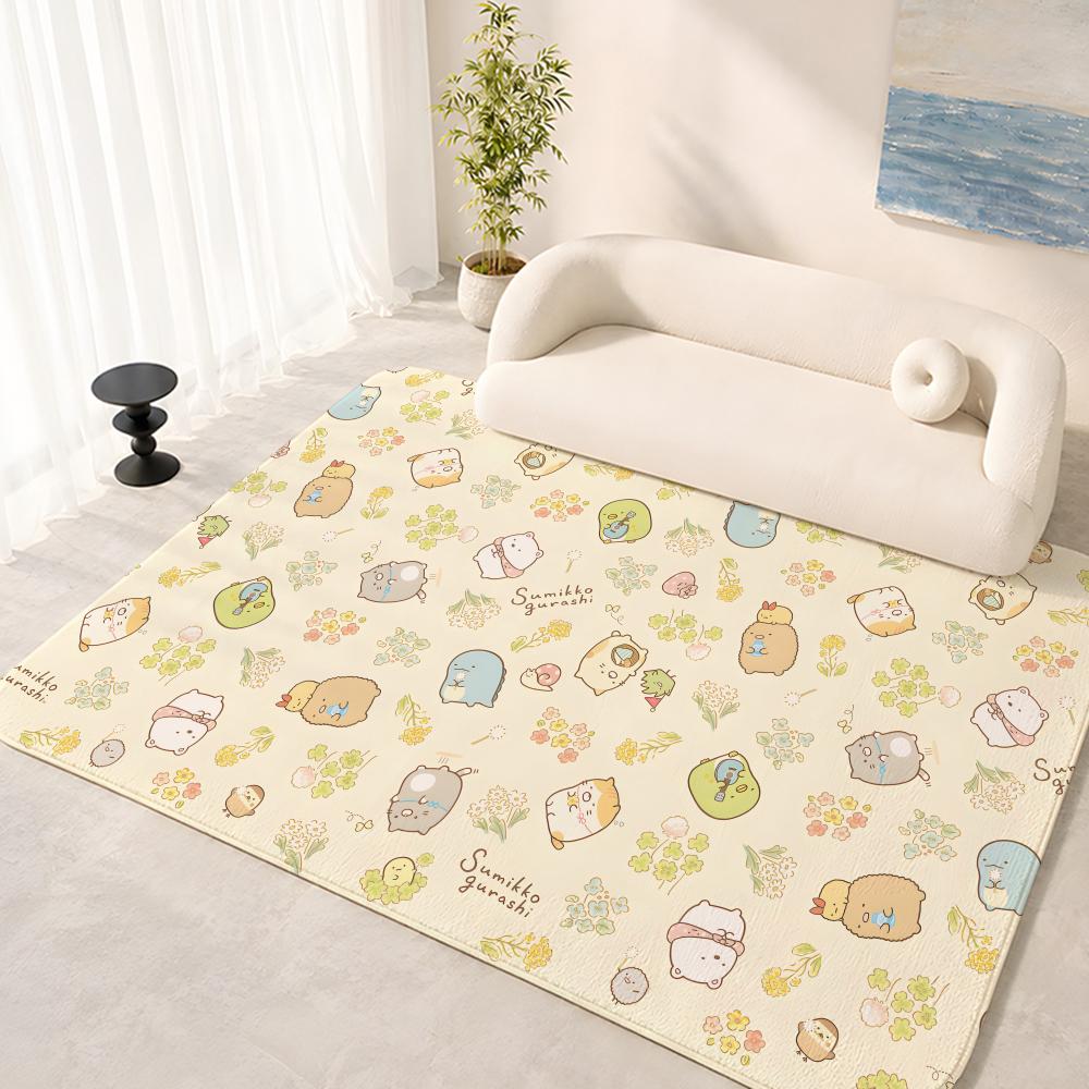 S-Sumikko Gurashi Exquisite Floor Mat Floor Mat Soft Flannel Non-Slip Door Rug for Living Room