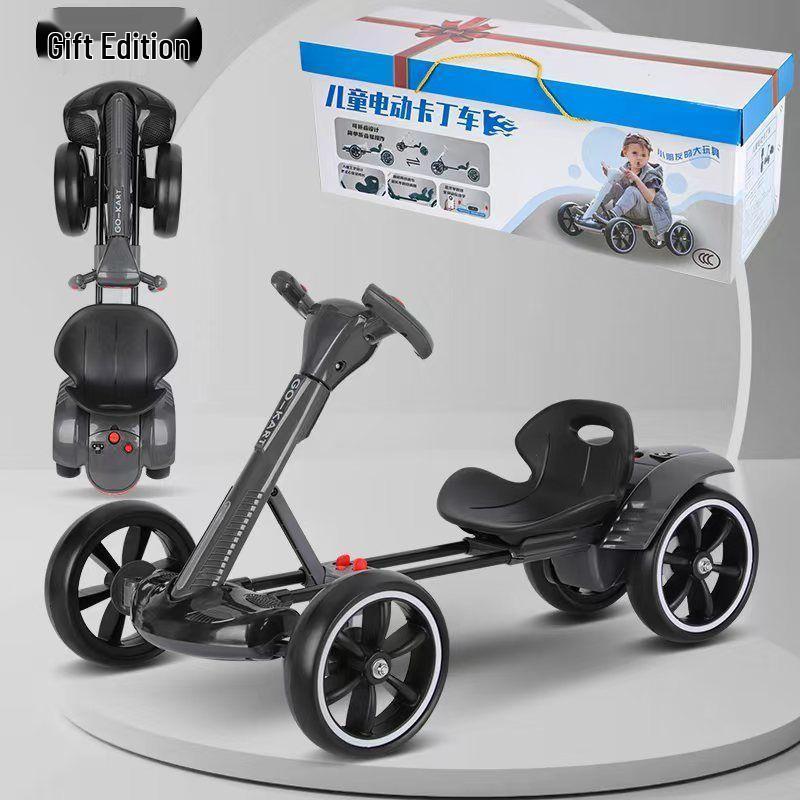 

Складаний електричний дитячий карт: Машинка-каталка з пультом керування для дітей віком 3-8 років