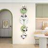 Creative Panda Wall Clock Living Room Premium Dining Room Simple Decoration Clock Wall Hanging Home Silent Clock No Drilling